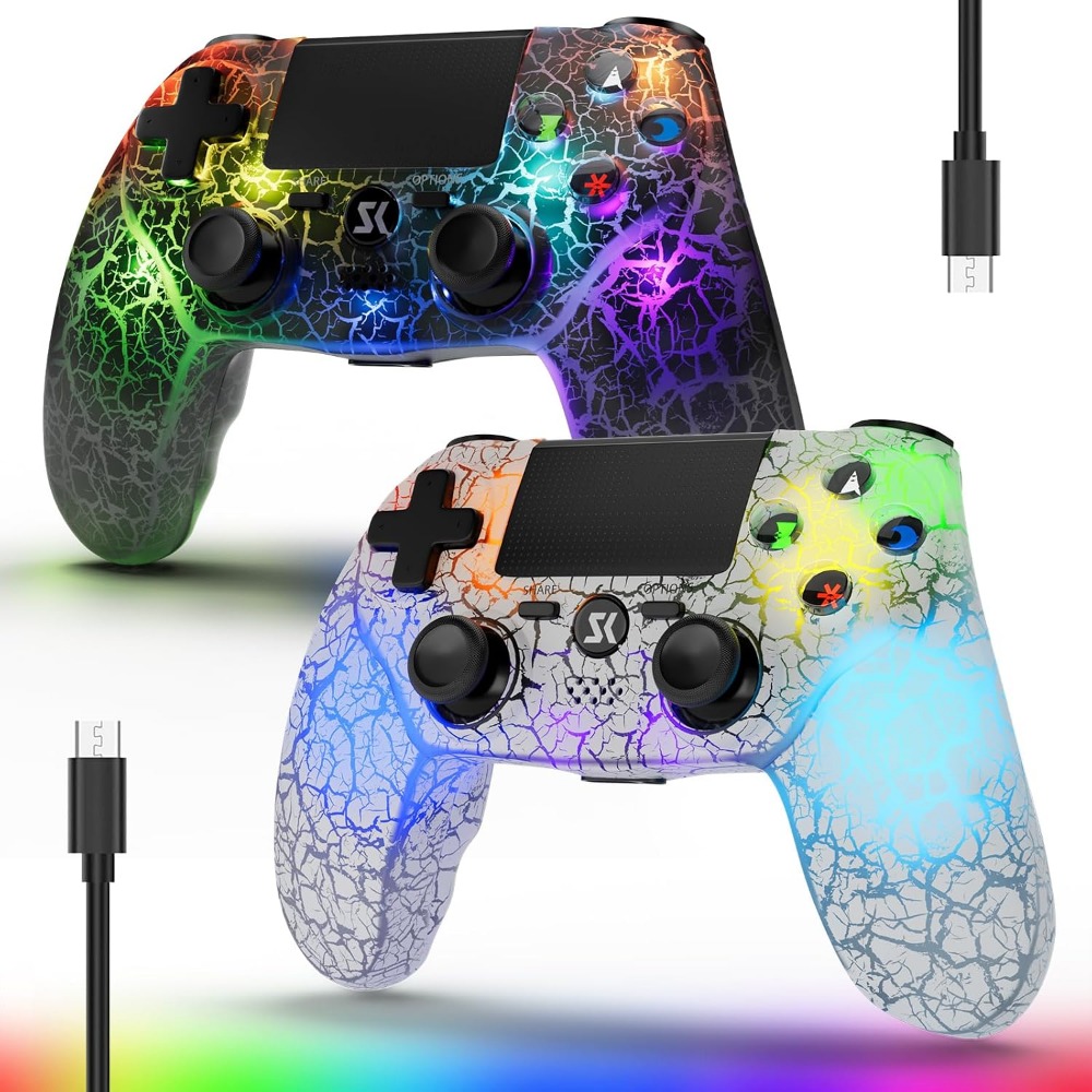 Gaming Console With Motion Sensor - Bezprzewodowe kontrolery z podświetleniem LED do