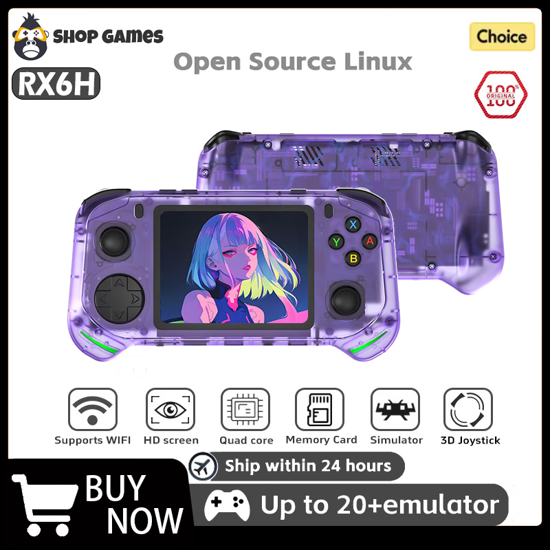 Gaming Console Youtube - Konsola Retro RX6H, System Linux, Ekran
