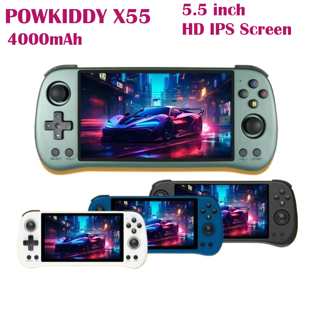 Gaming Console X55 - Konsola przenośna Powkiddy X55 Retro, 5,5-calowy
