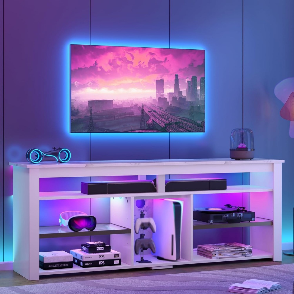 Gaming Console Entertainment Center - Stojak pod telewizor 70 cali z