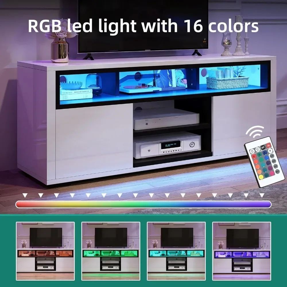 # Nowoczesna szafka RTV LED 55 – Gaming Console Entertainment Center recenzja i cena