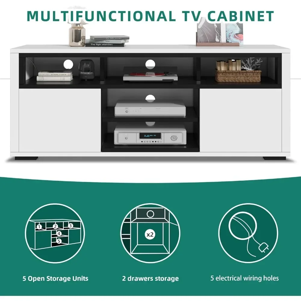 # Nowoczesna szafka RTV LED 55 – Gaming Console Entertainment Center recenzja i cena