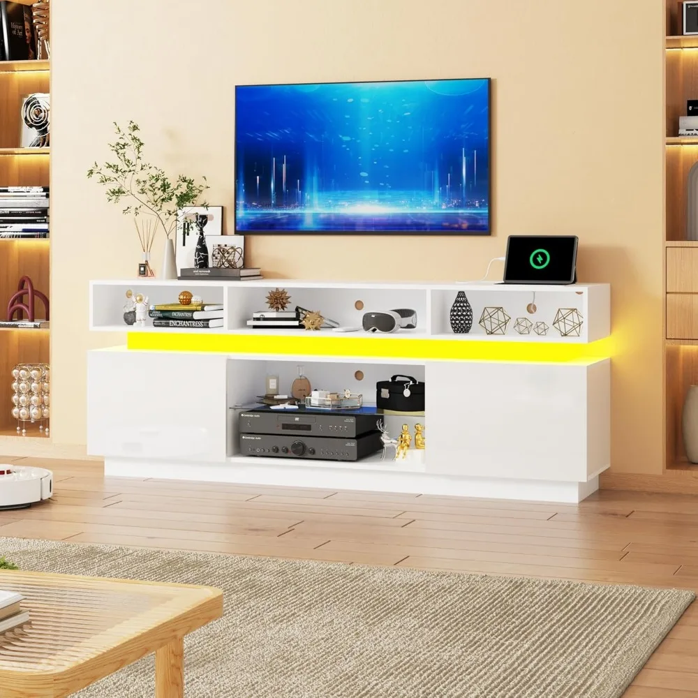 Nowoczesny wysoki mebel RTV z  – Gaming Console Entertainment Center recenzja i cena