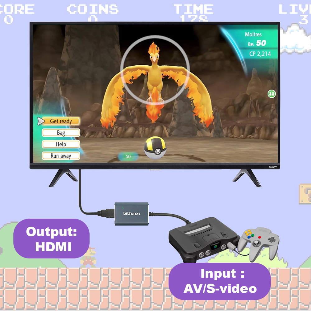 Bitfunx 720P Adapter S-Video / – Gaming Console Retro Handheld recenzja i cena
