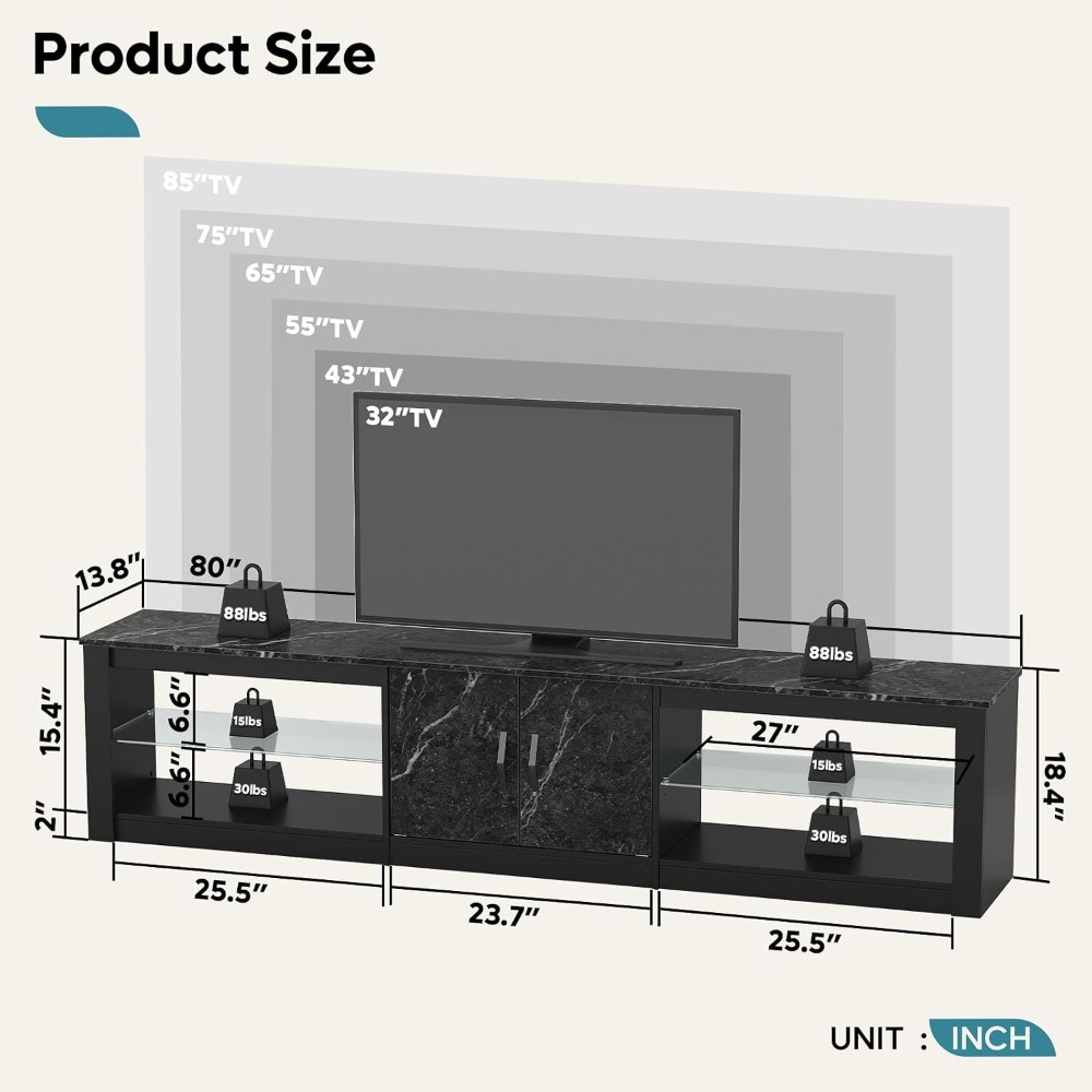 Stojak pod telewizor 80 cali d – Gaming Console Entertainment Center recenzja i cena