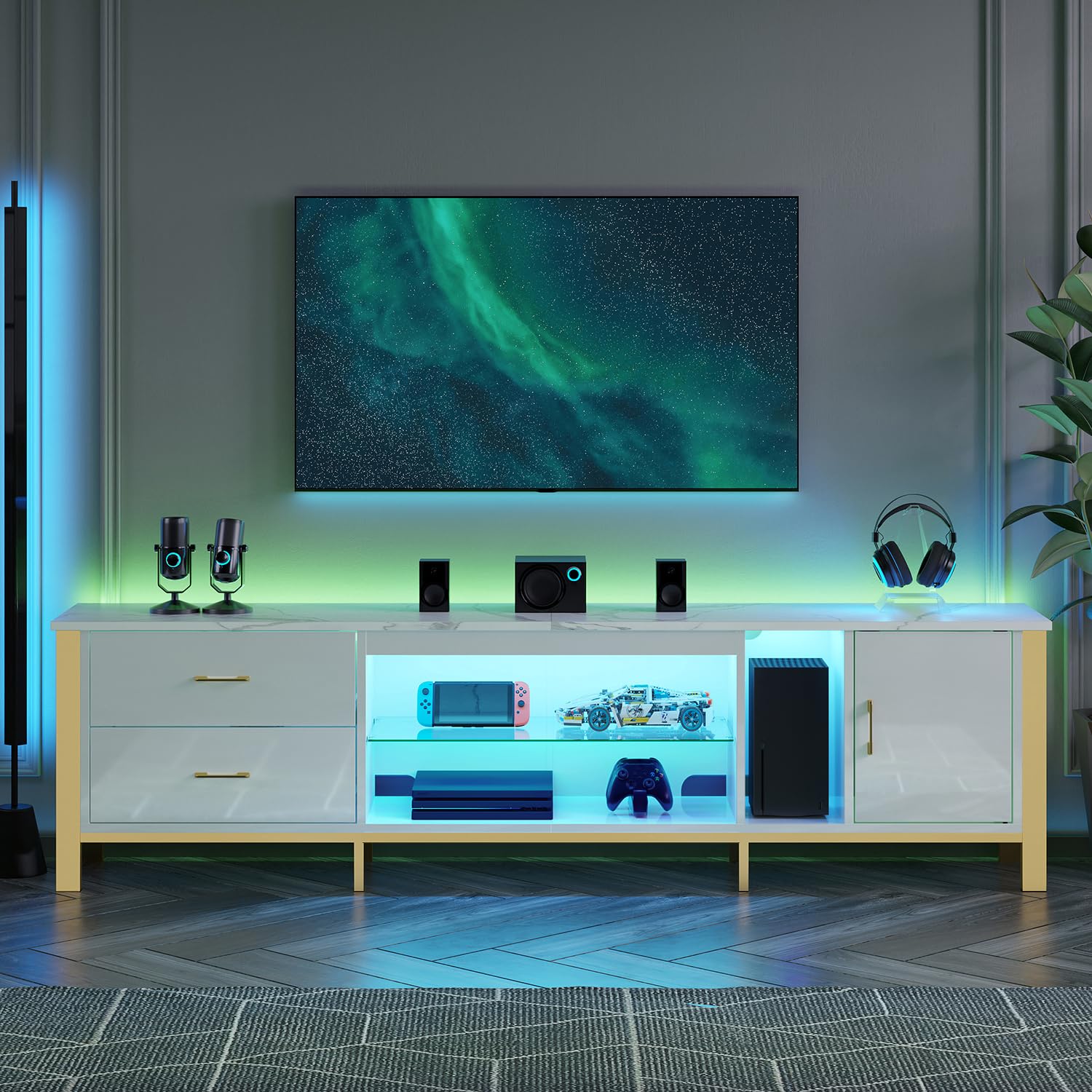 Stojak pod telewizor na telewi – Gaming Console Entertainment Center recenzja i cena
