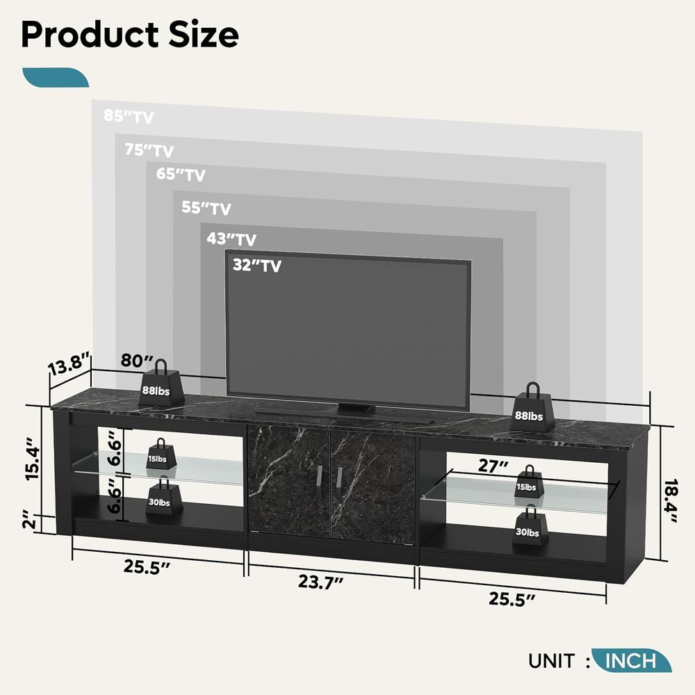 Stojak pod telewizor 80 cali l – Gaming Console Entertainment Center recenzja i cena