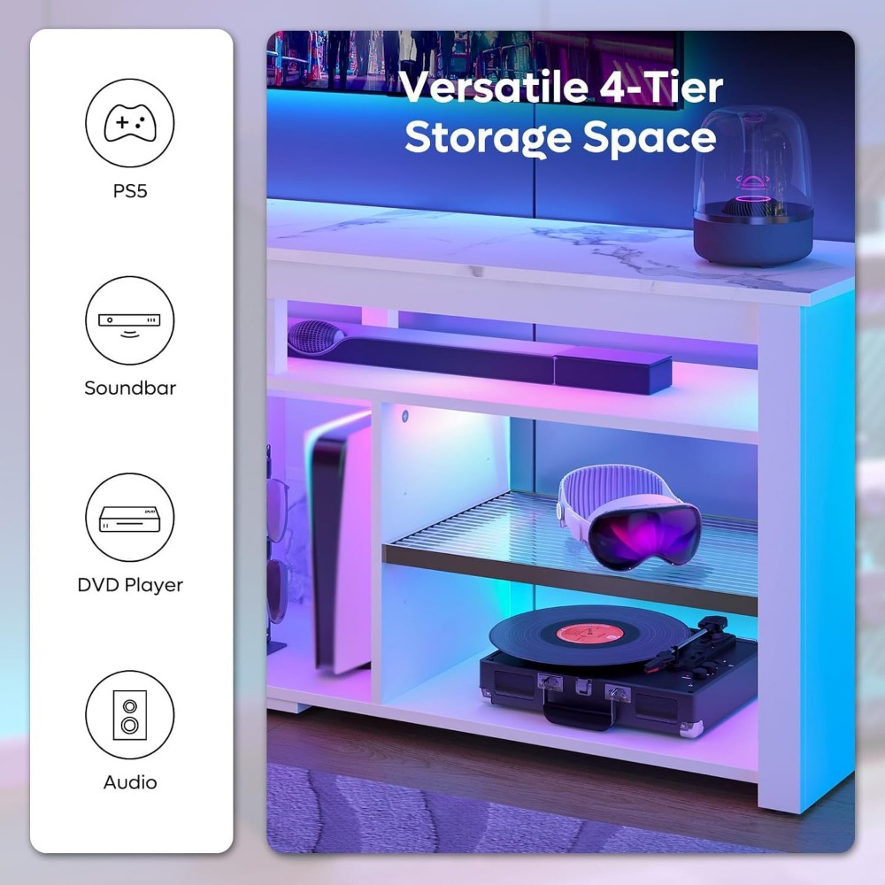 Stojak pod telewizor 70 cali z – Gaming Console Entertainment Center recenzja i cena