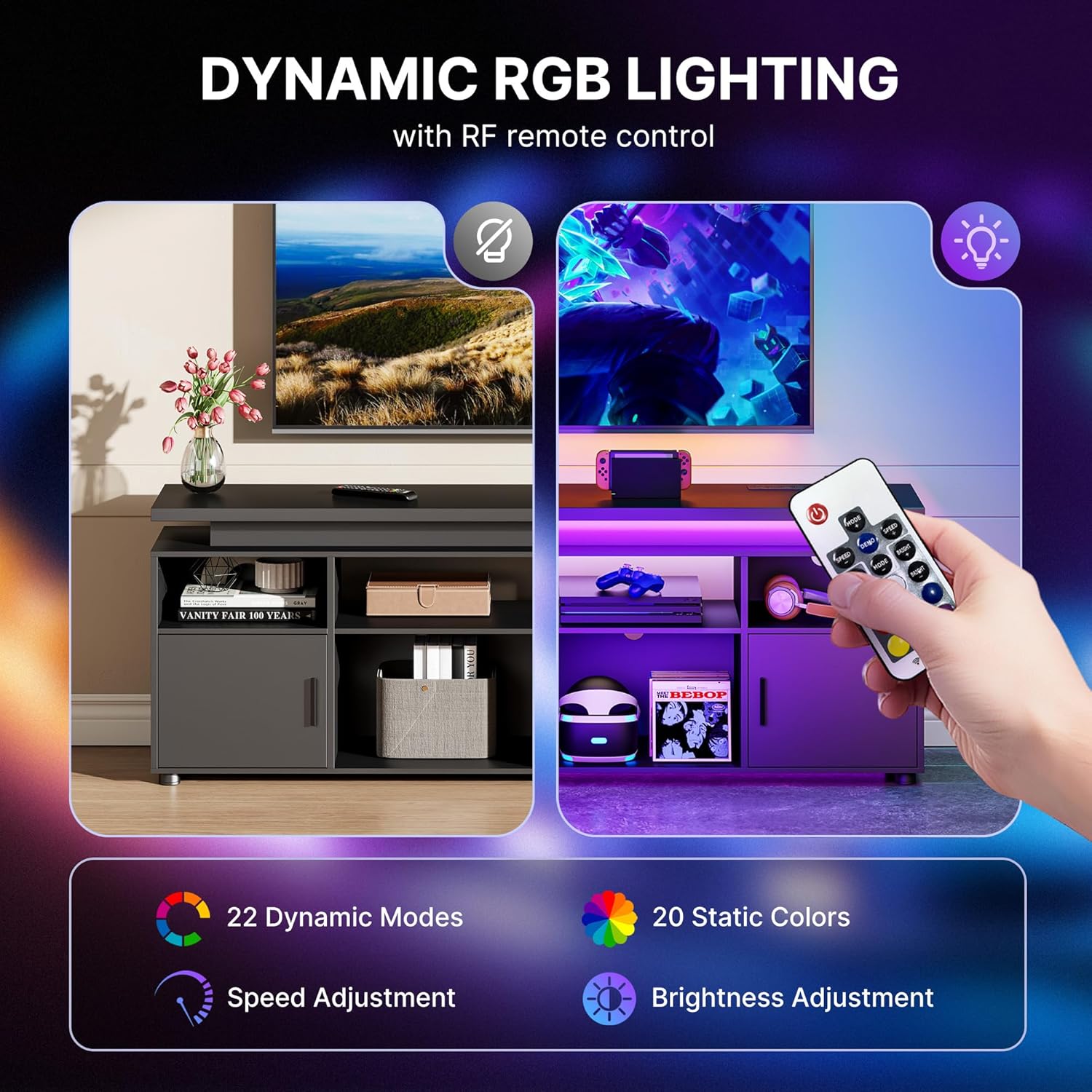 Szafka RTV, centrum rozrywki z – Gaming Console Entertainment Center recenzja i cena